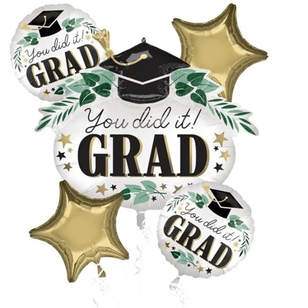 Graduation You Did It 5 Piece Balloon Bouquet